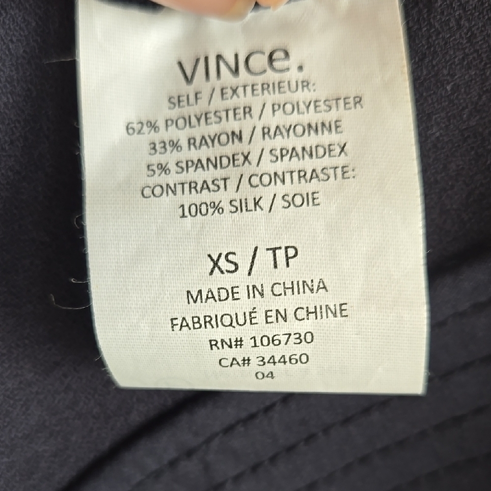 VINCE BLACK SHORT SLEEVE SHIRT DRESS SIZE XS - Picture 9 of 14